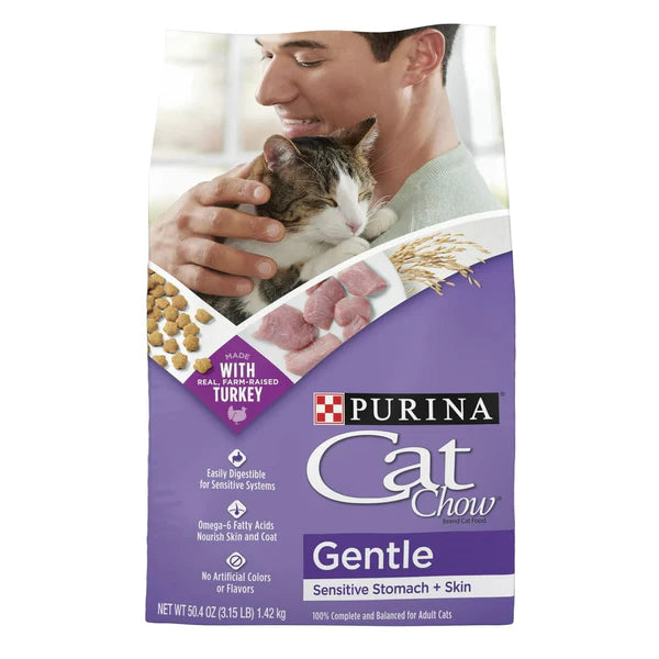 Purina Gentle Sensitive Stomach and Skin Dry Cat Food, Whole Grain, 3.15 Lb Bag - Shop for less