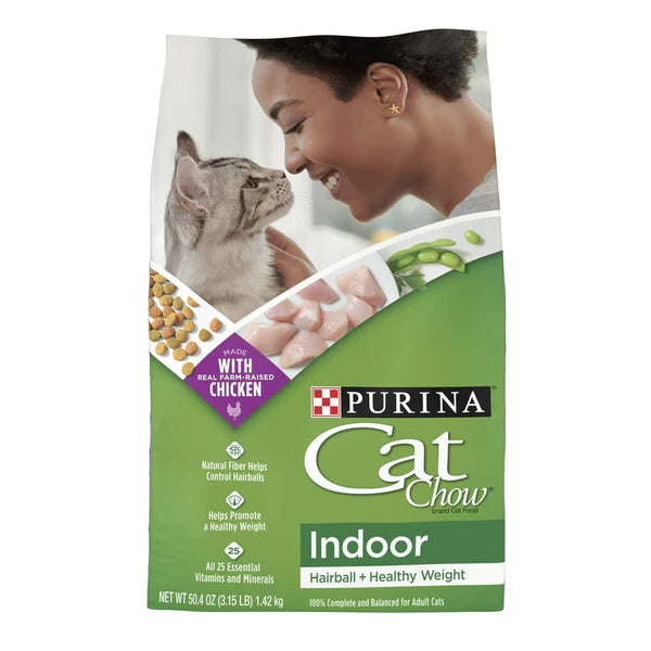 Purina Indoor Dry Cat Food, Hairball + Healthy Weight, 3.15 Lb. Bag - Shop for less