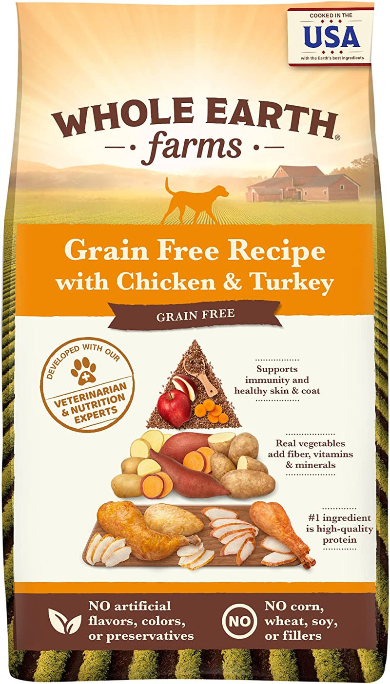 Natural Grain Free Dry Kibble, Wholesome and Healthy Dog Food, Chicken and Turkey Recipe – 25Lb Bag - Shop for less