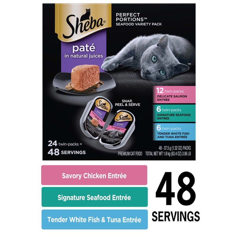 Perfect Portions Pate Wet Cat Food Variety Pack, 1.32 Oz (24 Pack) - Shop for less