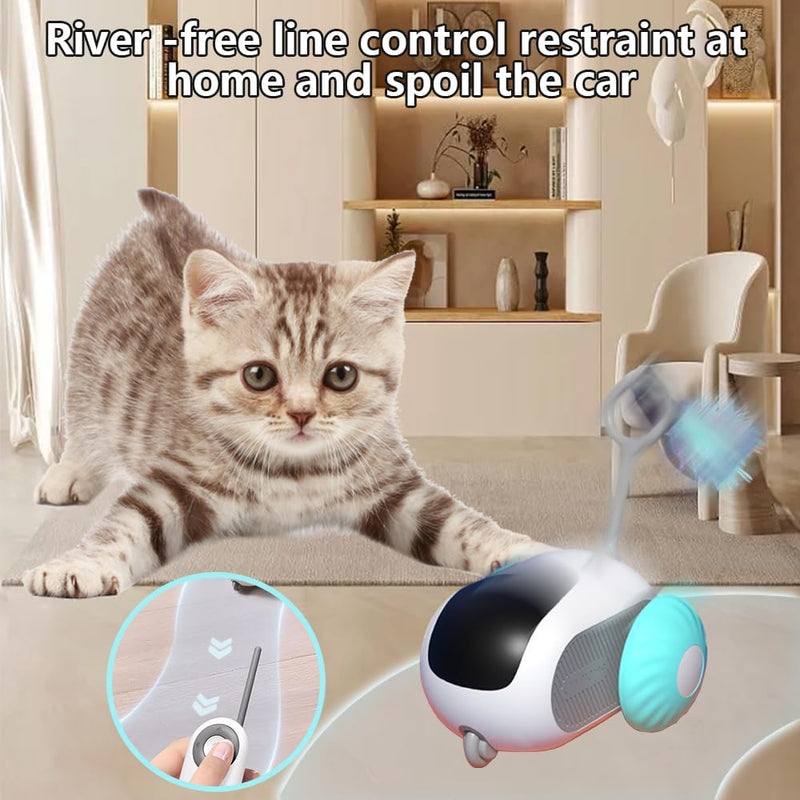 Remote Control & Automatic Cat Toy, for Cats, Dogs, Pet Gift (Blue) - Shop for less