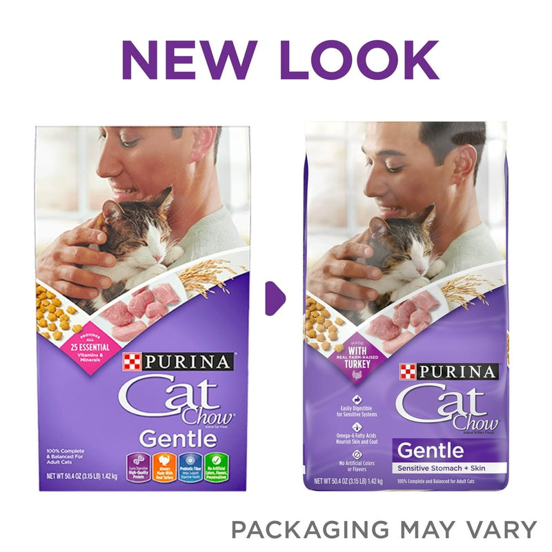 Purina Gentle Sensitive Stomach and Skin Dry Cat Food, Whole Grain, 3.15 Lb Bag - Shop for less