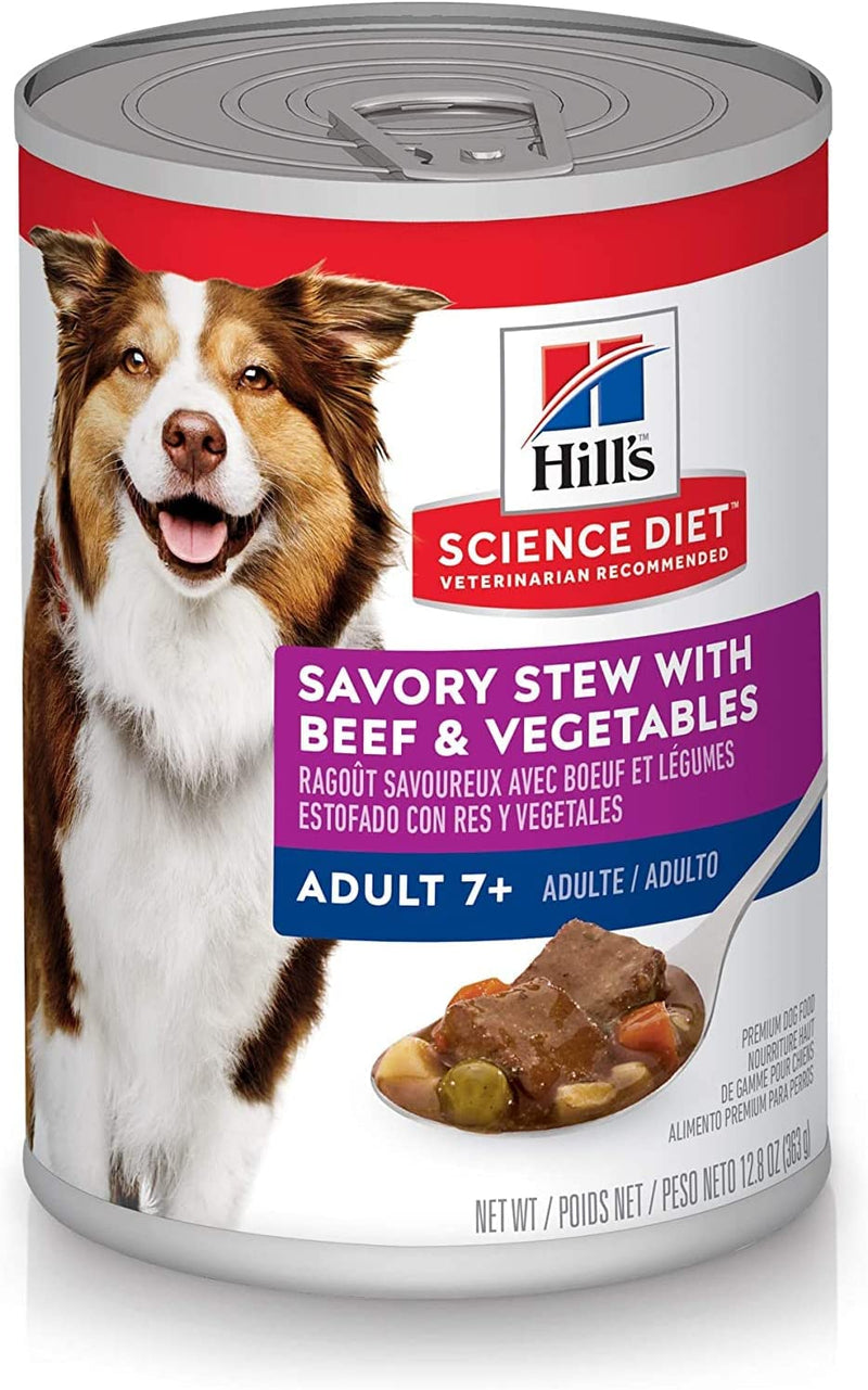 Senior 7+ Canned Dog Food, Savory Stew with Beef & Vegetables, 12.8 Oz. Cans, 12-Pack - Shop for less