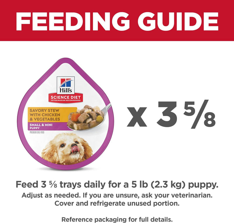 Wet Dog Food, Puppy, Small Paws for Small Breeds, Savory Stew with Chicken & Vegetables Recipe, 3.5 Oz (Pack of 12) Trays - Shop for less