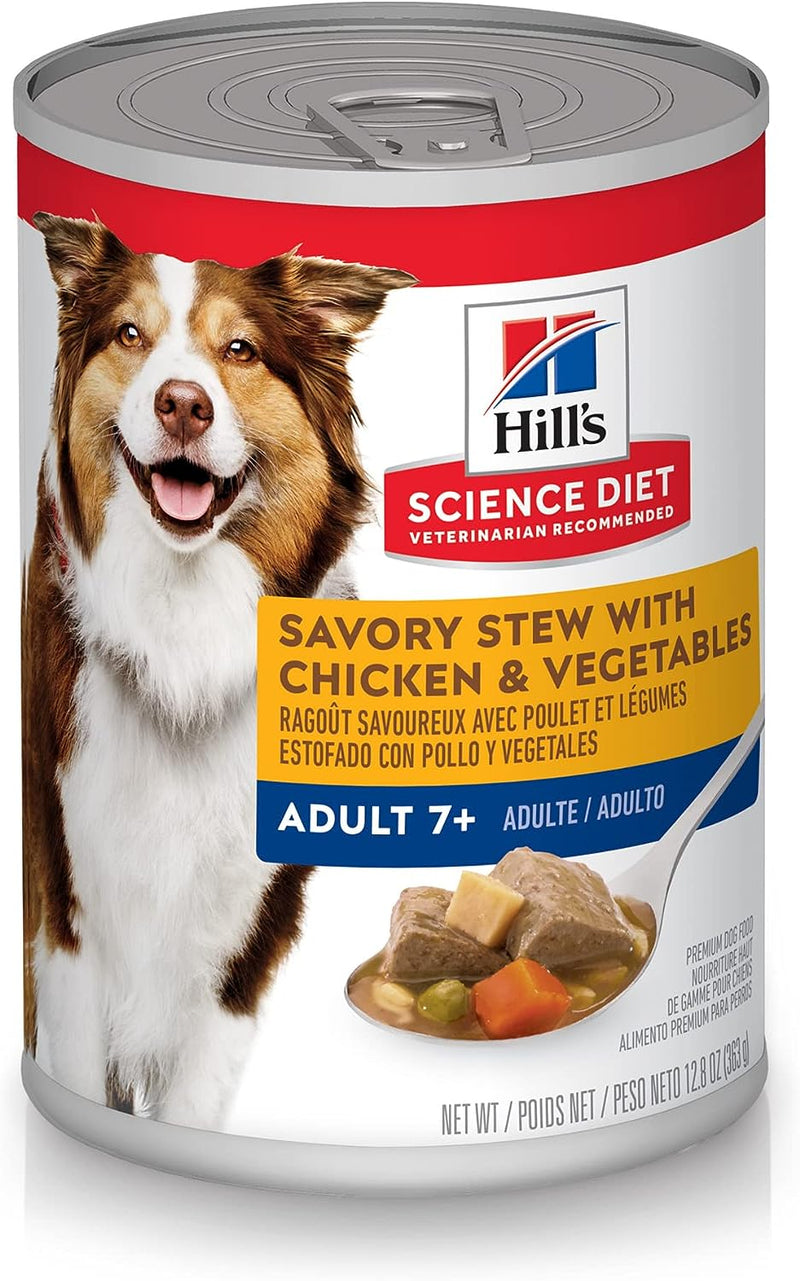 Senior 7+ Canned Dog Food, Savory Stew with Beef & Vegetables, 12.8 Oz. Cans, 12-Pack - Shop for less