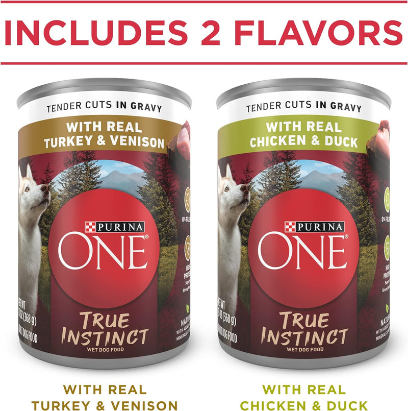 Real Chicken and Duck High Protein Wet Dog Food Variety Pack - (Pack of 12) 13 Oz. Cans - Shop for less