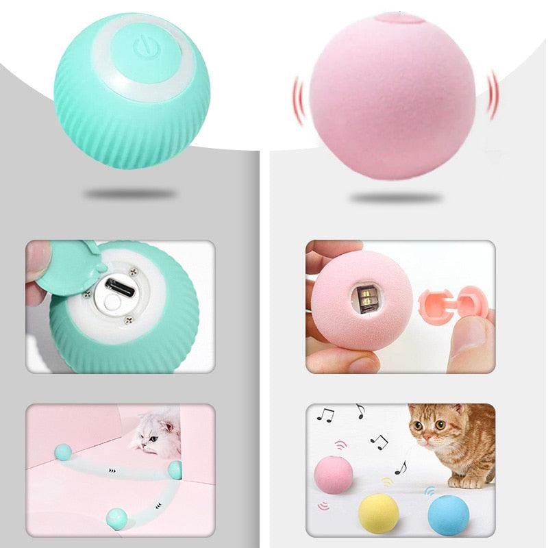 USB Automatic Smart Interactive Cat Toy, Smart Ball Rolling Ball - Shop for less