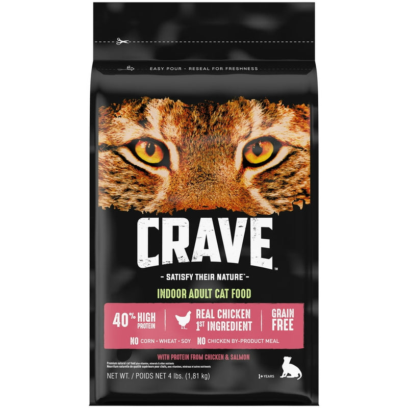 Grain Free Indoor Adult Dry Cat Food with Protein from Chicken & Salmon, 2 Lb. Bag - Shop for less