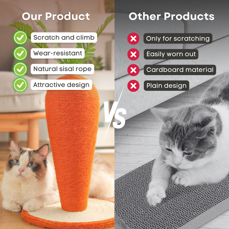 Carrot Cat Scratching Post - Shop for less