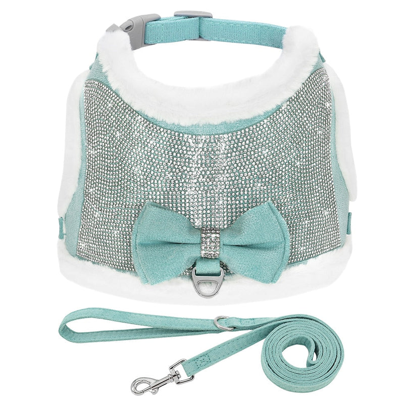 Harness Chest Collar with Rhinestones for Small Breed Dogs - Shop for less