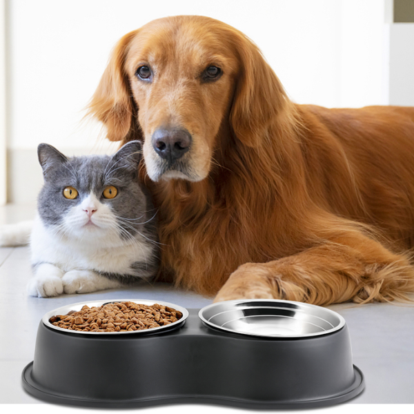 Slow Drinking Bowl and Feeder for Dogs in Stainless Steel - Shop for less