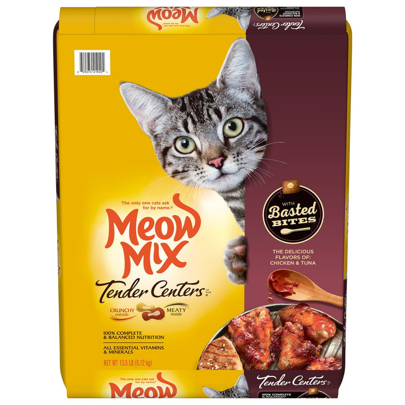 Tender Centers with Basted Bites, Chicken and Tuna Flavored Dry Cat Food, 13.5-Pound - Shop for less