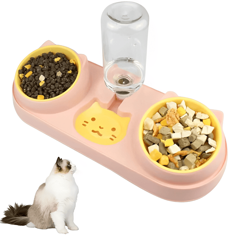 Ergonomic Feeder and Drinker for Cats 3 in 1 - Shop for less