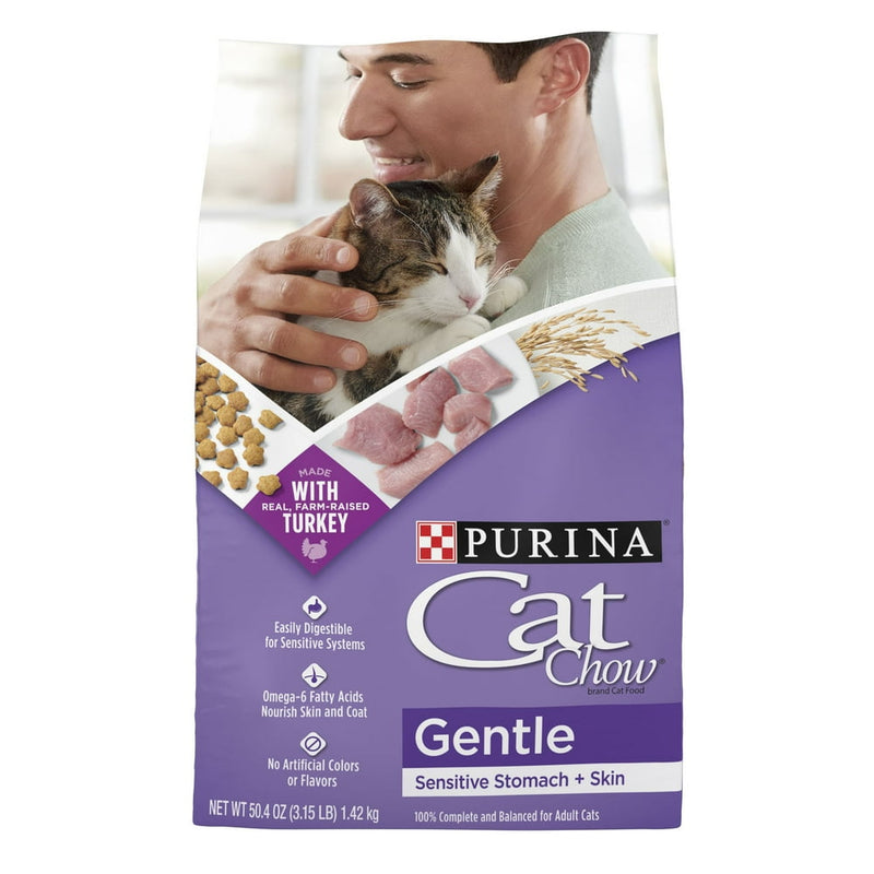 Purina Gentle Sensitive Stomach and Skin Dry Cat Food, Whole Grain, 3.15 Lb Bag - Shop for less