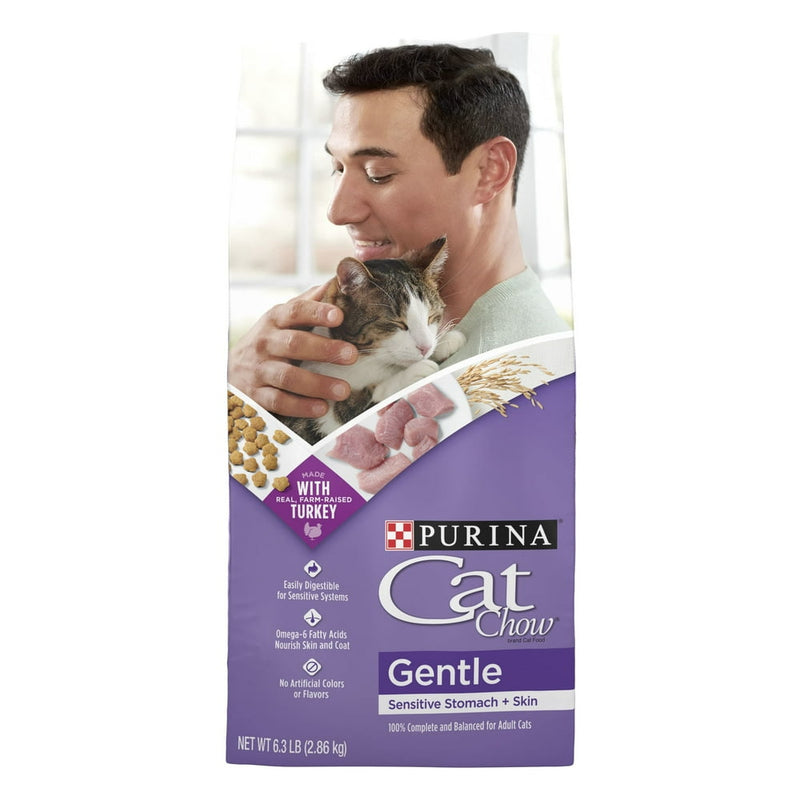 Purina Gentle Sensitive Stomach and Skin Dry Cat Food, Whole Grain, 3.15 Lb Bag - Shop for less