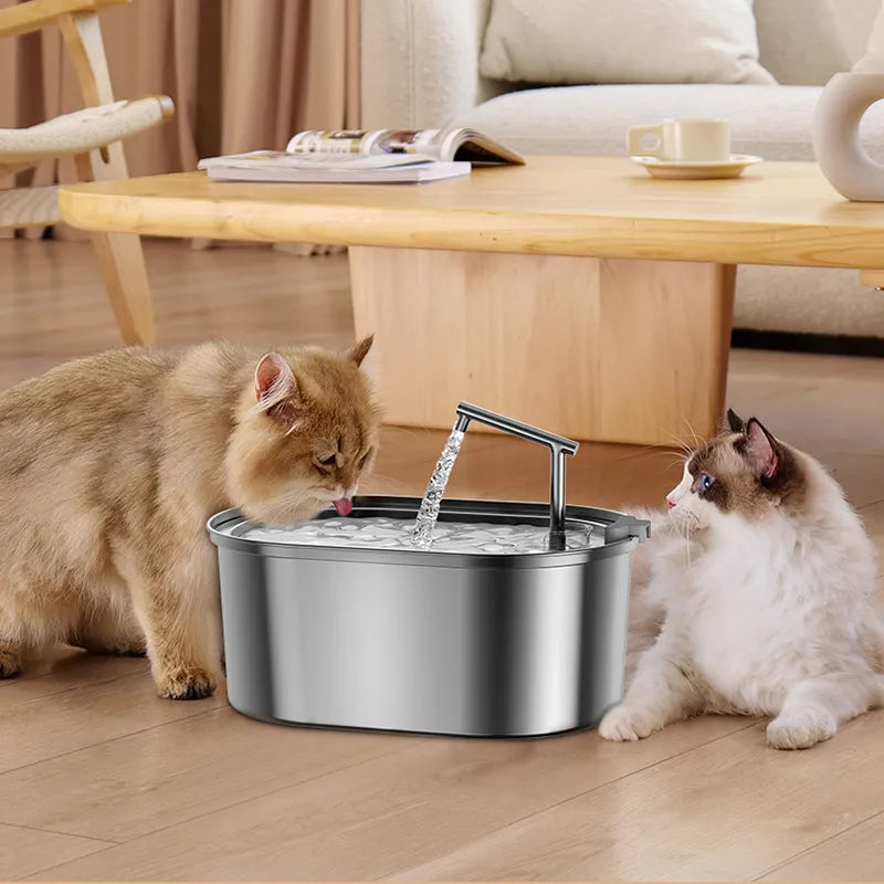 3.2L Stainless Steel Cat Drinking Fountain - Shop for less