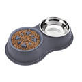 Slow Drinking Bowl and Feeder for Dogs in Stainless Steel - Shop for less