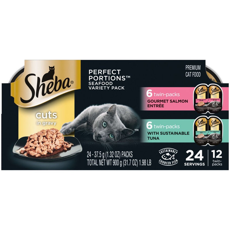 Perfect Portions Cuts Wet Cat Food Variety Pack, 1.32 Oz (12 Pack) - Shop for less