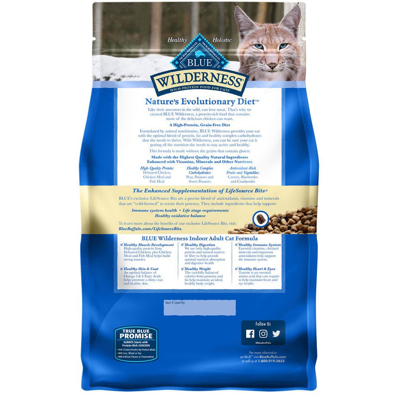 Wilderness High Protein Indoor Chicken Dry Cat Food for Adult Cats, Grain-Free, 2 Lb. Bag - Shop for less