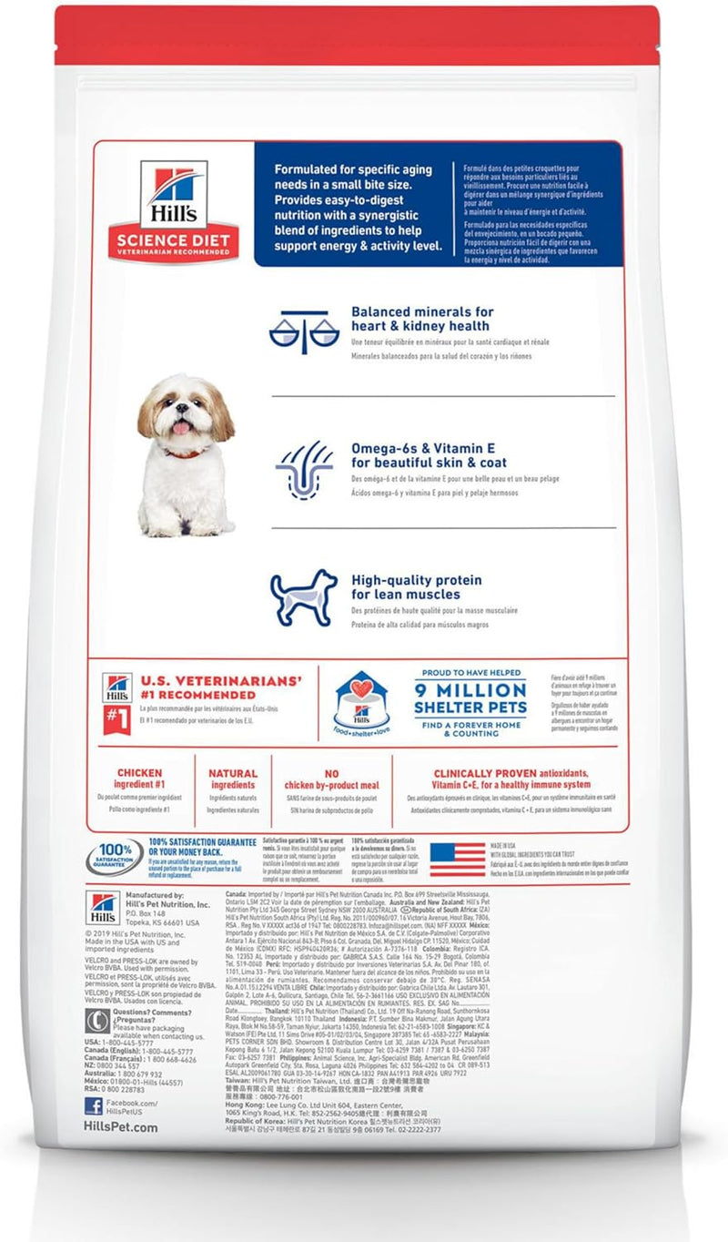 Dry Dog Food, Adult 7+ for Senior Dogs, Small Bites, Chicken Meal, Barley & Brown Rice Recipe, 5 Lb. Bag - Shop for less