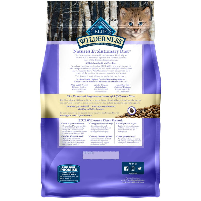 Wilderness High Protein Chicken Dry Cat Food for Kittens, Grain-Free, 2 Lb. Bag - Shop for less