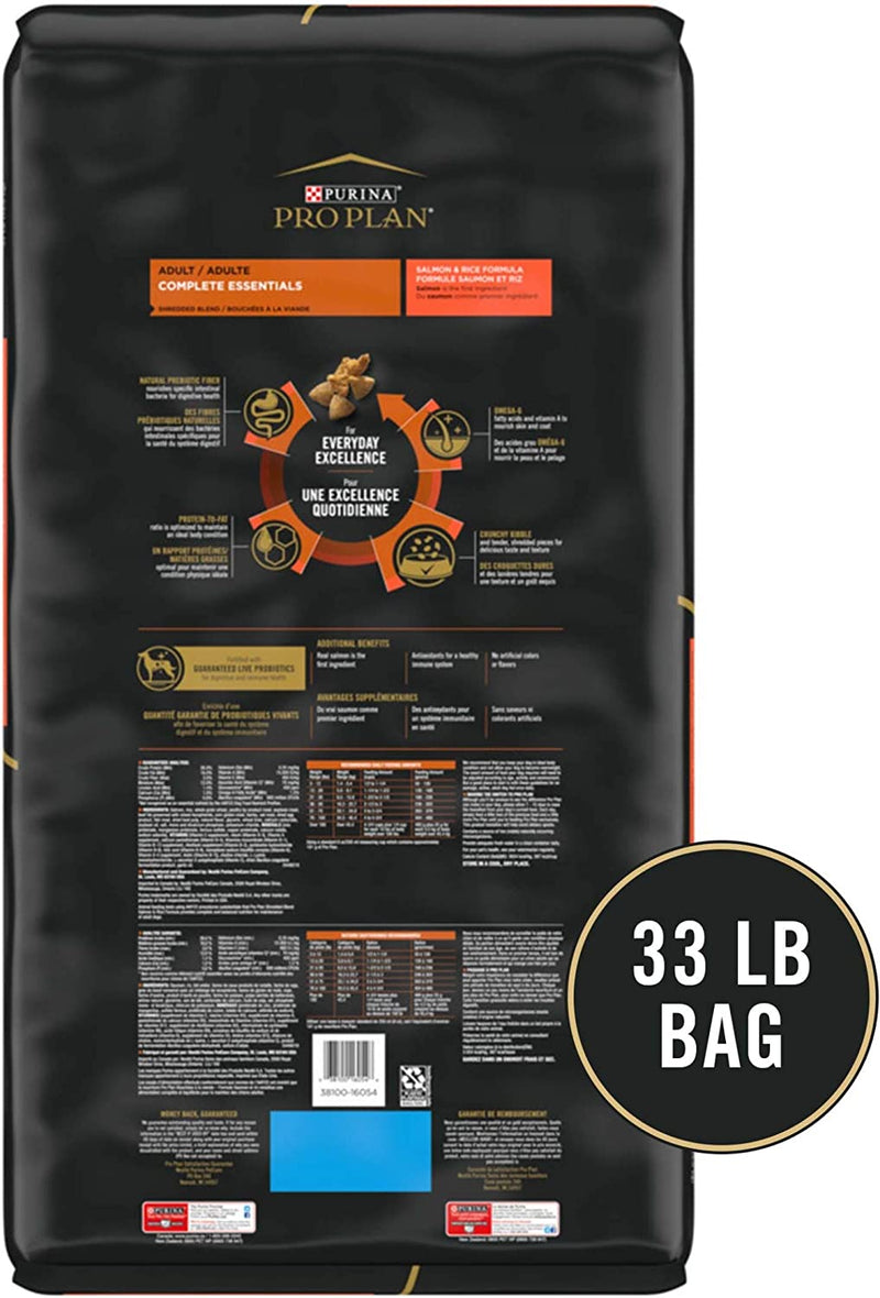 High Protein Dog Food with Probiotics for Dogs, Shredded Blend Salmon & Rice Formula - 33 Lb. Bag - Shop for less